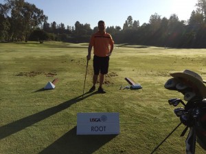 on the range at US Senior Open